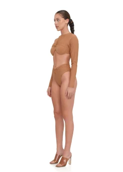 Akacia Nude Long Sleeve Bikini<Andrea Iyamah Fashion