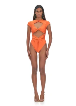 Aluna Orange One Piece Swimsuit<Andrea Iyamah New