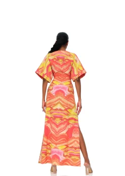 Alyma Kaftan Dress-Sunset<Andrea Iyamah Discount