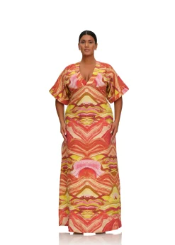Alyma Kaftan Dress-Sunset<Andrea Iyamah Discount