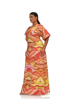 Alyma Kaftan Dress-Sunset<Andrea Iyamah Discount