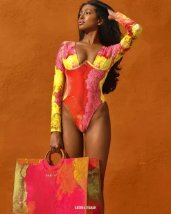 Amar One Piece Swimsuit-Eros Print<Andrea Iyamah Shop
