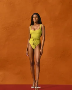Antii One Piece Swimsuit-Wasabi<Andrea Iyamah Shop