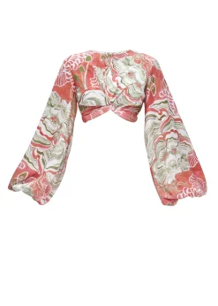 Behati Abstract Mushroom Cropped Top<Andrea Iyamah Cheap
