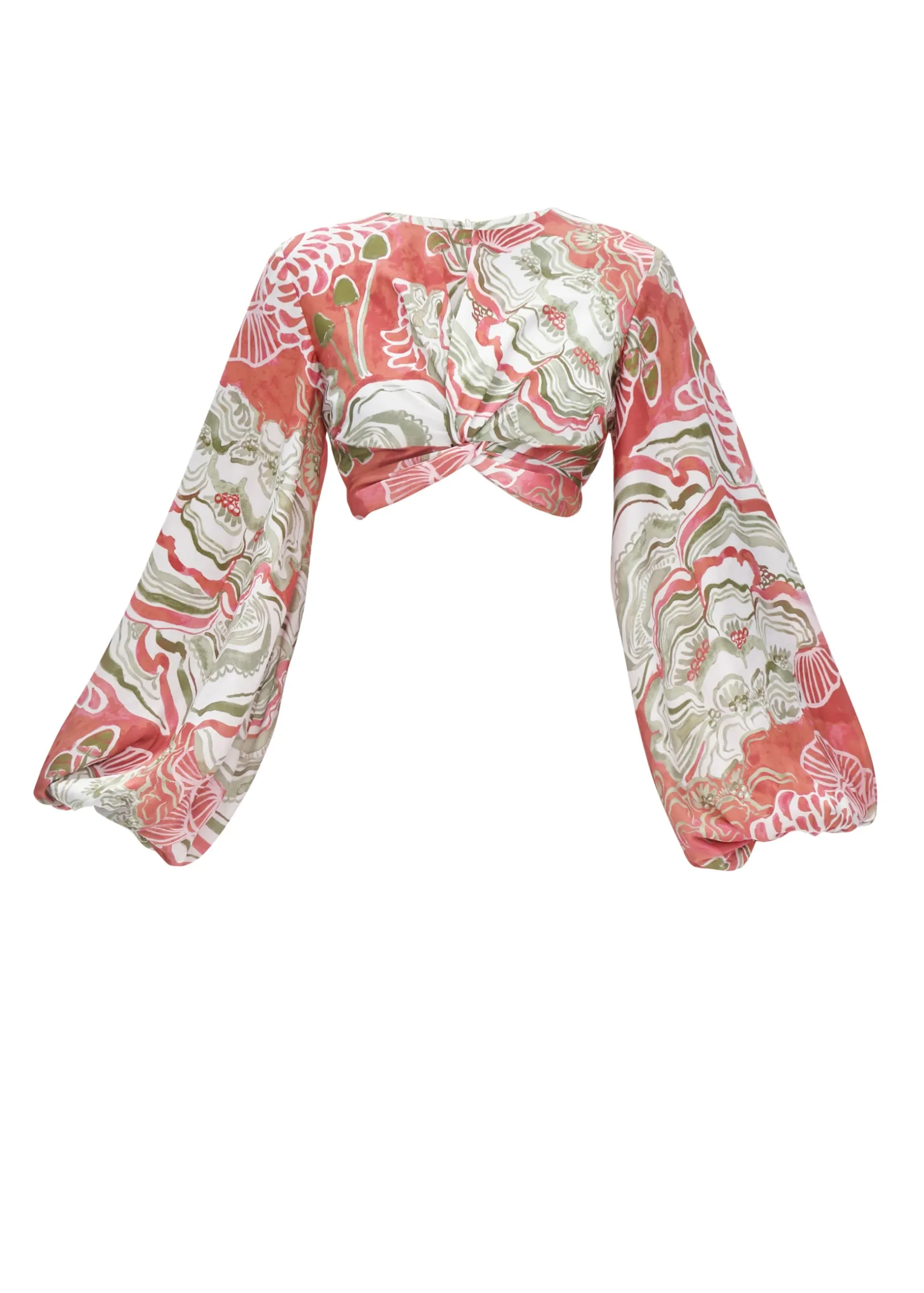 Behati Abstract Mushroom Cropped Top<Andrea Iyamah Cheap