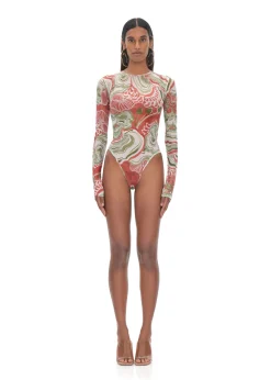 Elle Abstract Mushroom Bodysuit<Andrea Iyamah Best Sale