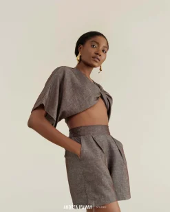 Eti Ash Grey Shorts<Andrea Iyamah Best Sale