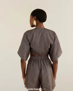 Eti Ash Grey Shorts<Andrea Iyamah Best Sale