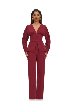 Gia Corset Blazer-Plum<Andrea Iyamah Store