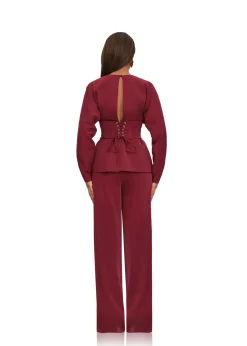 Gia Corset Blazer-Plum<Andrea Iyamah Store