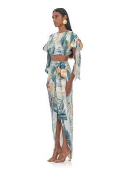 Halima Abstract Bark Cropped Top<Andrea Iyamah Discount