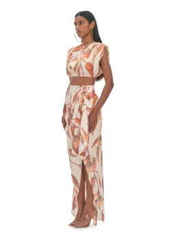 Halima Eucalyptus Wrap Skirt<Andrea Iyamah Sale