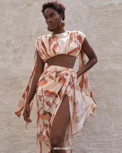 Halima Eucalyptus Wrap Skirt<Andrea Iyamah Sale