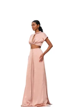 Hami Crop Top-Pearl Pink<Andrea Iyamah Shop