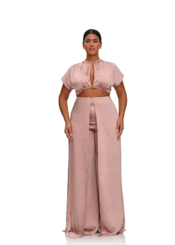 Hami Crop Top-Pearl Pink<Andrea Iyamah Shop