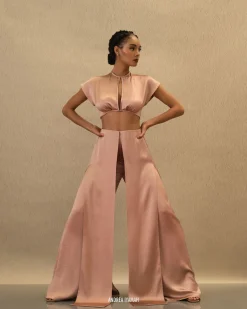 Hami High Waist Pants-Pearl Pink<Andrea Iyamah Shop