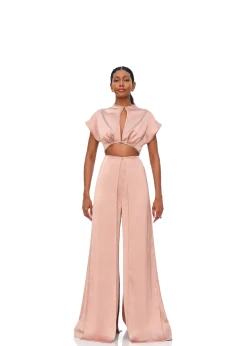 Hami High Waist Pants-Pearl Pink<Andrea Iyamah Shop