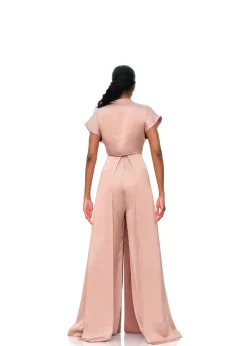 Hami High Waist Pants-Pearl Pink<Andrea Iyamah Shop