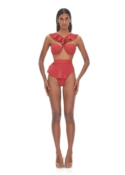 Kiara Red High Rise Bikini<Andrea Iyamah Fashion