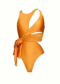 Lada One Piece Swimsuit-Sunset Gold<Andrea Iyamah Discount