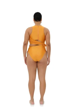 Lada One Piece Swimsuit-Sunset Gold<Andrea Iyamah Discount