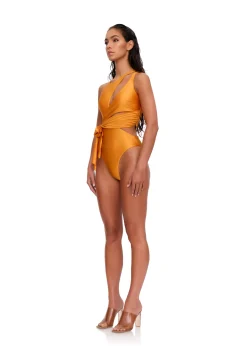 Lada One Piece Swimsuit-Sunset Gold<Andrea Iyamah Store