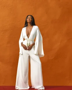 Lili Jumpsuit-Ivory<Andrea Iyamah Best