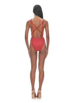 Lima Red One Piece Swimsuit<Andrea Iyamah Hot