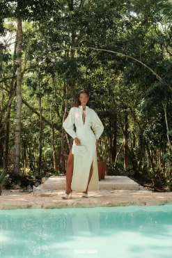 Lino Bodysuit-Limestone<Andrea Iyamah Sale