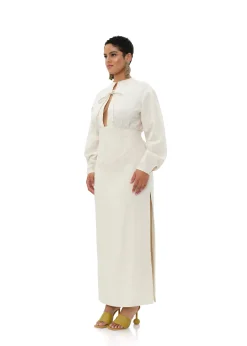 Lino Corset Skirt-Limestone<Andrea Iyamah Clearance