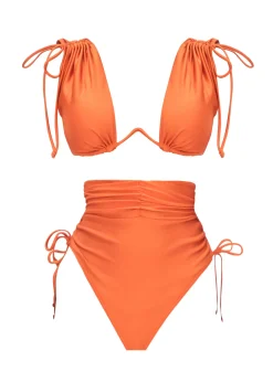 Menasa Orange High Rise Bikini<Andrea Iyamah Sale