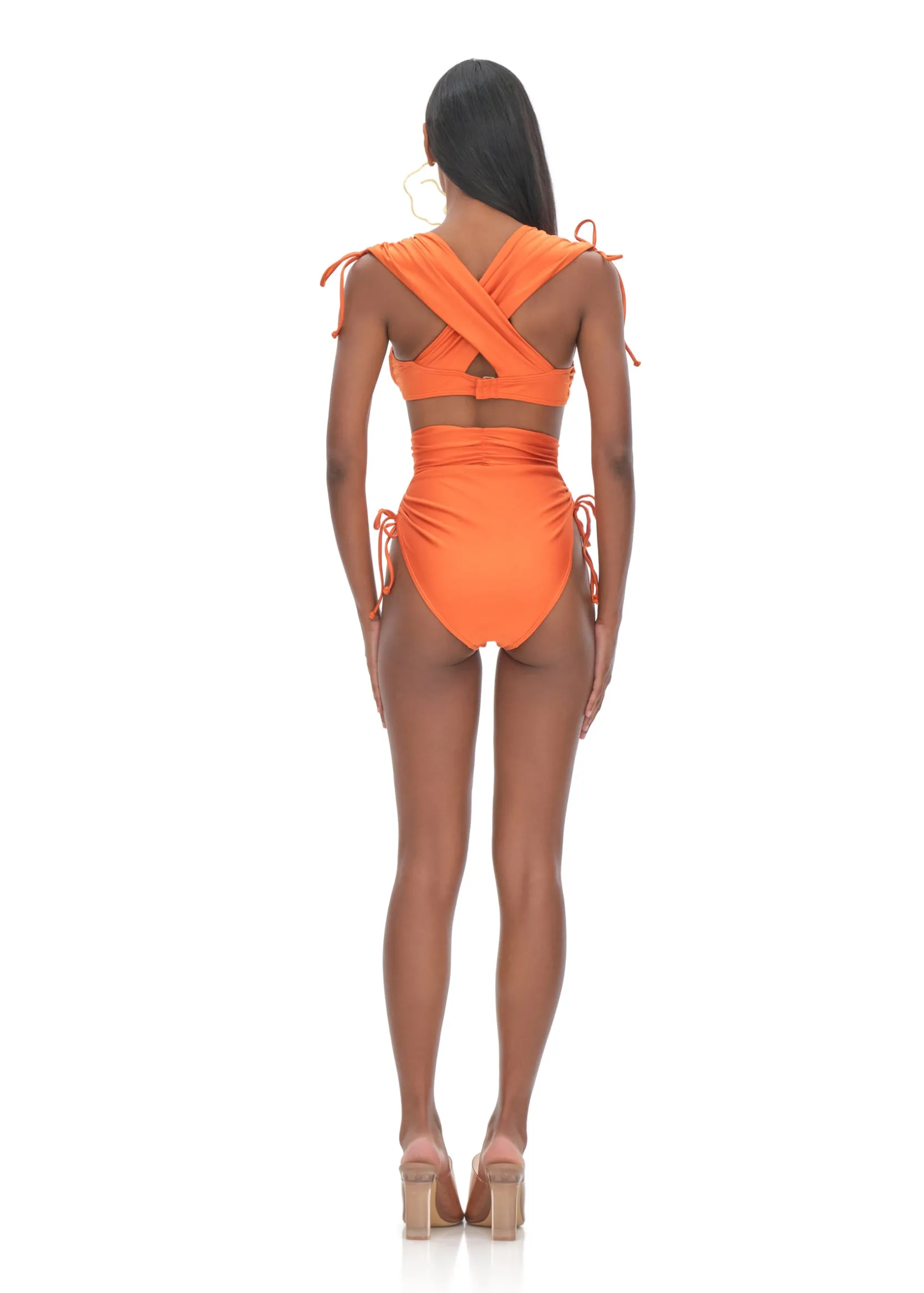 Menasa Orange High Rise Bikini<Andrea Iyamah Sale
