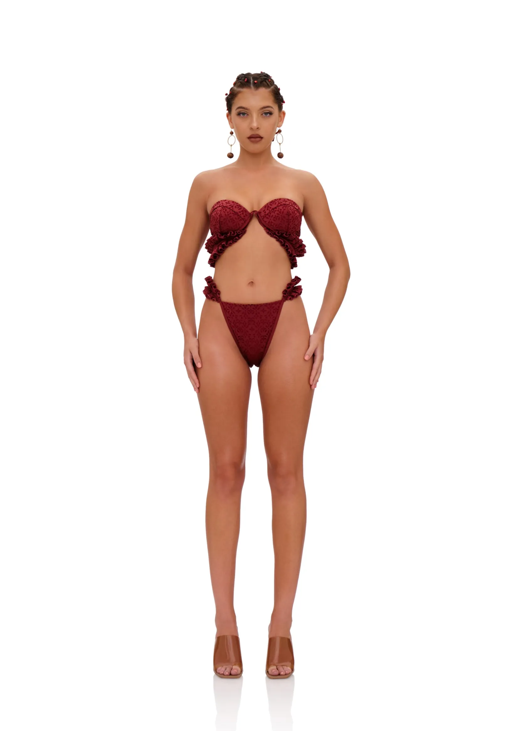 Mulan Bikini-Wine<Andrea Iyamah Best