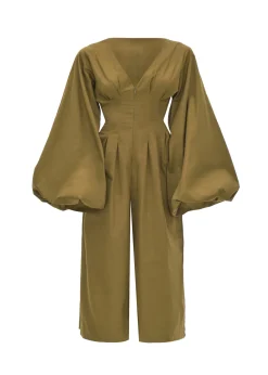 Nia Culotte Olive Jumpsuit<Andrea Iyamah Flash Sale