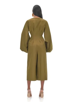 Nia Culotte Olive Jumpsuit<Andrea Iyamah Flash Sale