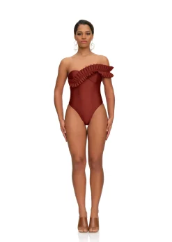 Nisi One Piece Swimsuit-Chocolate<Andrea Iyamah Fashion