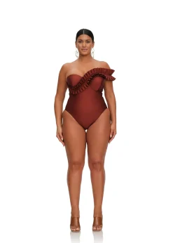 Nisi One Piece Swimsuit-Chocolate<Andrea Iyamah Fashion