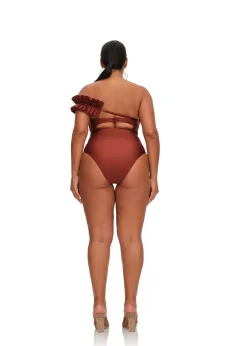 Nisi One Piece Swimsuit-Chocolate<Andrea Iyamah Fashion
