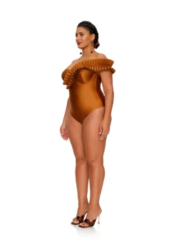 Nisi One Piece Swimsuit-Sand<Andrea Iyamah Shop