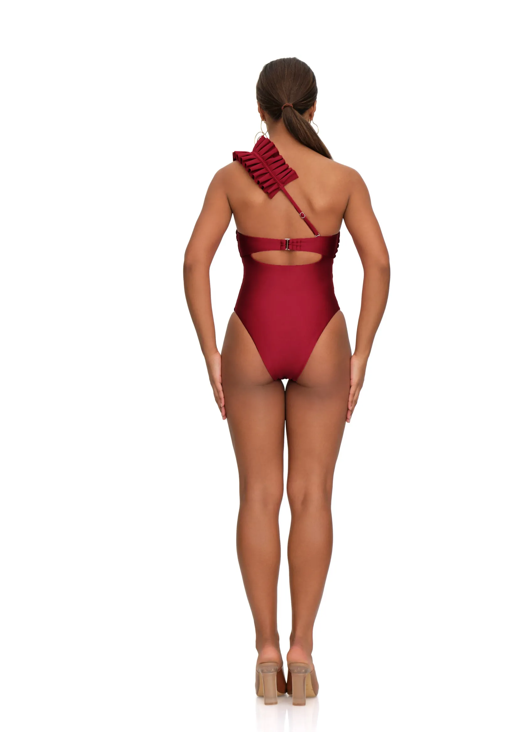 Nisi One Piece Swimsuit-Wine<Andrea Iyamah Fashion