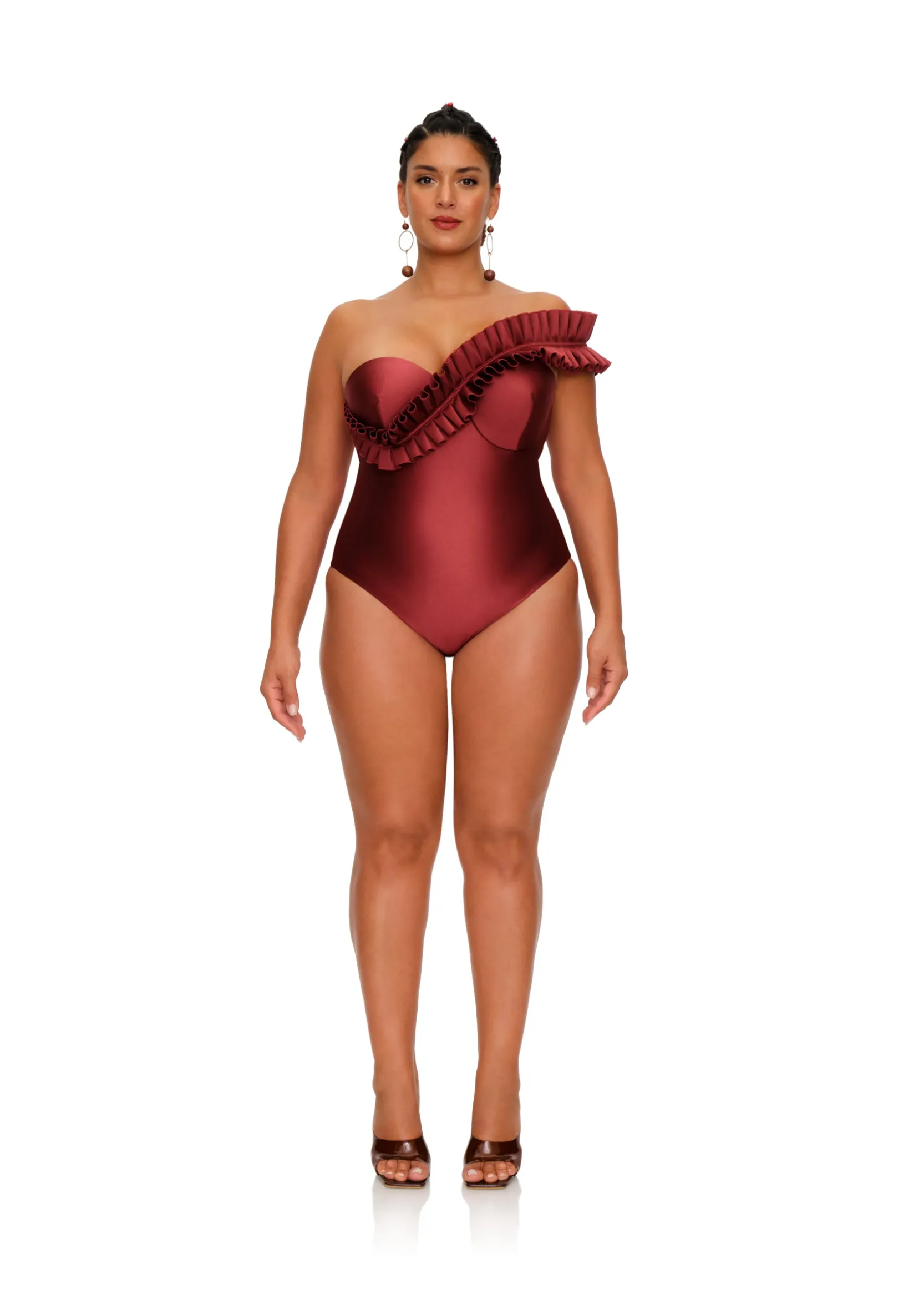 Nisi One Piece Swimsuit-Wine<Andrea Iyamah Fashion