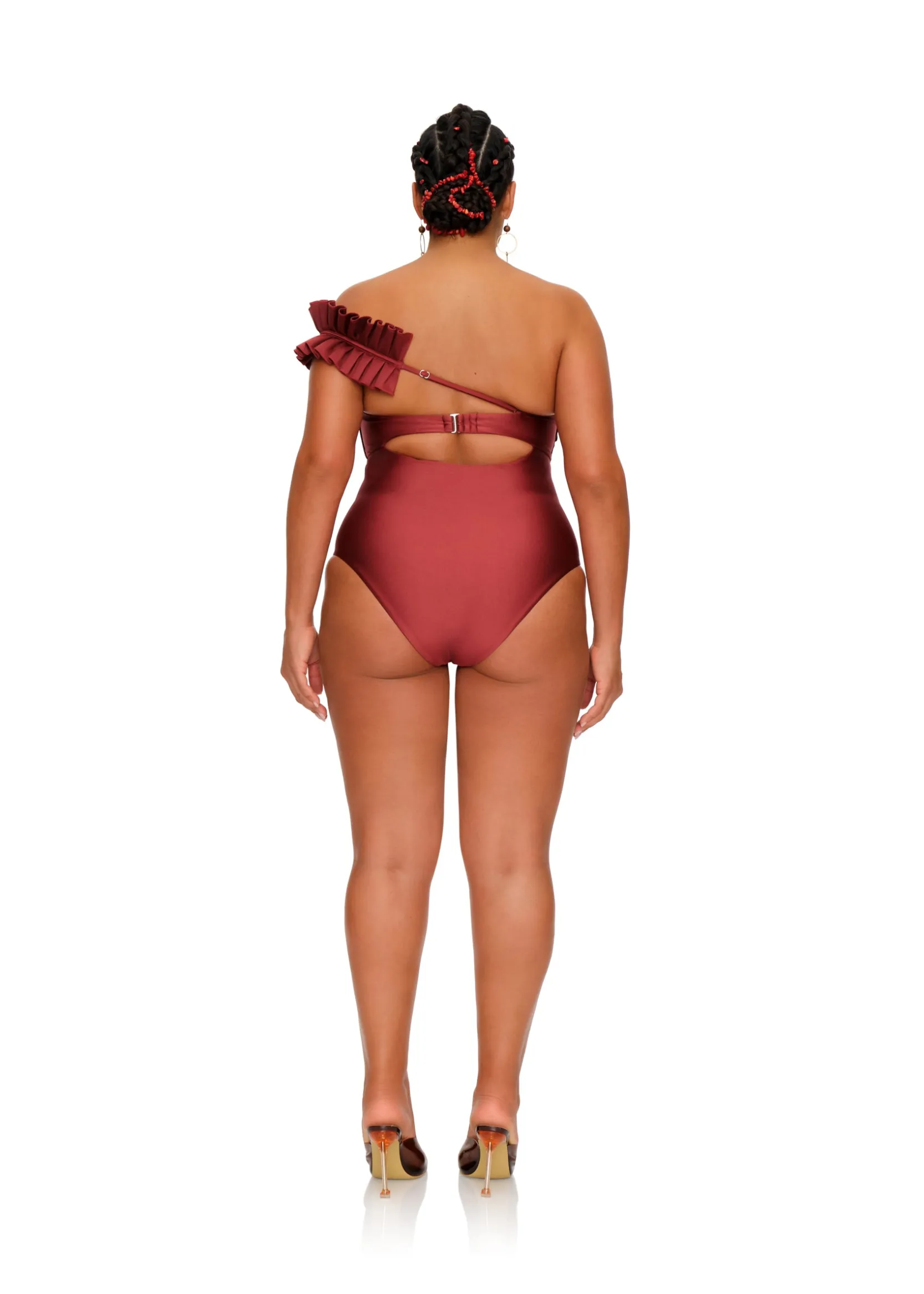 Nisi One Piece Swimsuit-Wine<Andrea Iyamah Fashion