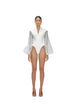 Odon Bubble Sleeve Leotard<Andrea Iyamah Discount