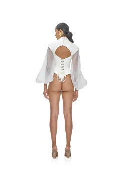 Odon Bubble Sleeve Leotard<Andrea Iyamah Discount