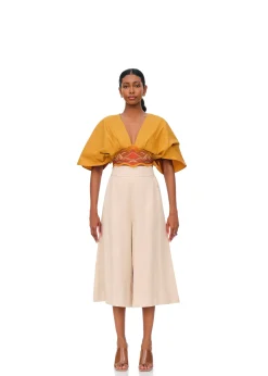 Olla Crop Top-Mustard<Andrea Iyamah Best