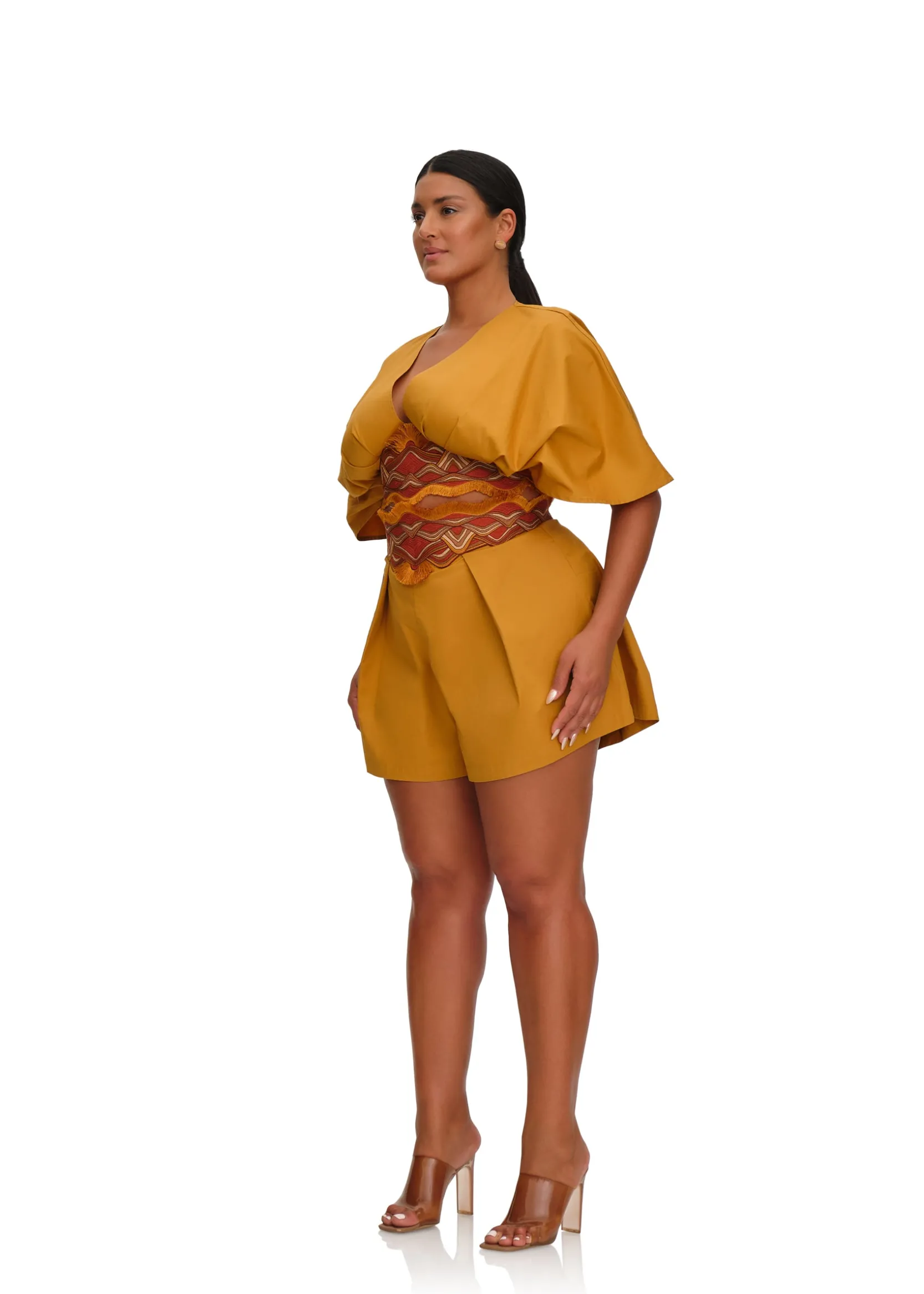Olla Shorts-Mustard<Andrea Iyamah Online