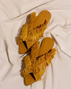 Pola Slippers-Mustard<Andrea Iyamah Cheap