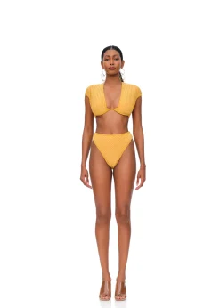 Pura High Rise Bikini-Mustard<Andrea Iyamah Best Sale