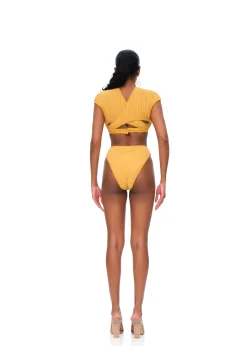 Pura High Rise Bikini-Mustard<Andrea Iyamah Best Sale