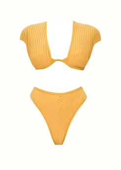 Pura High Rise Bikini-Mustard<Andrea Iyamah Fashion